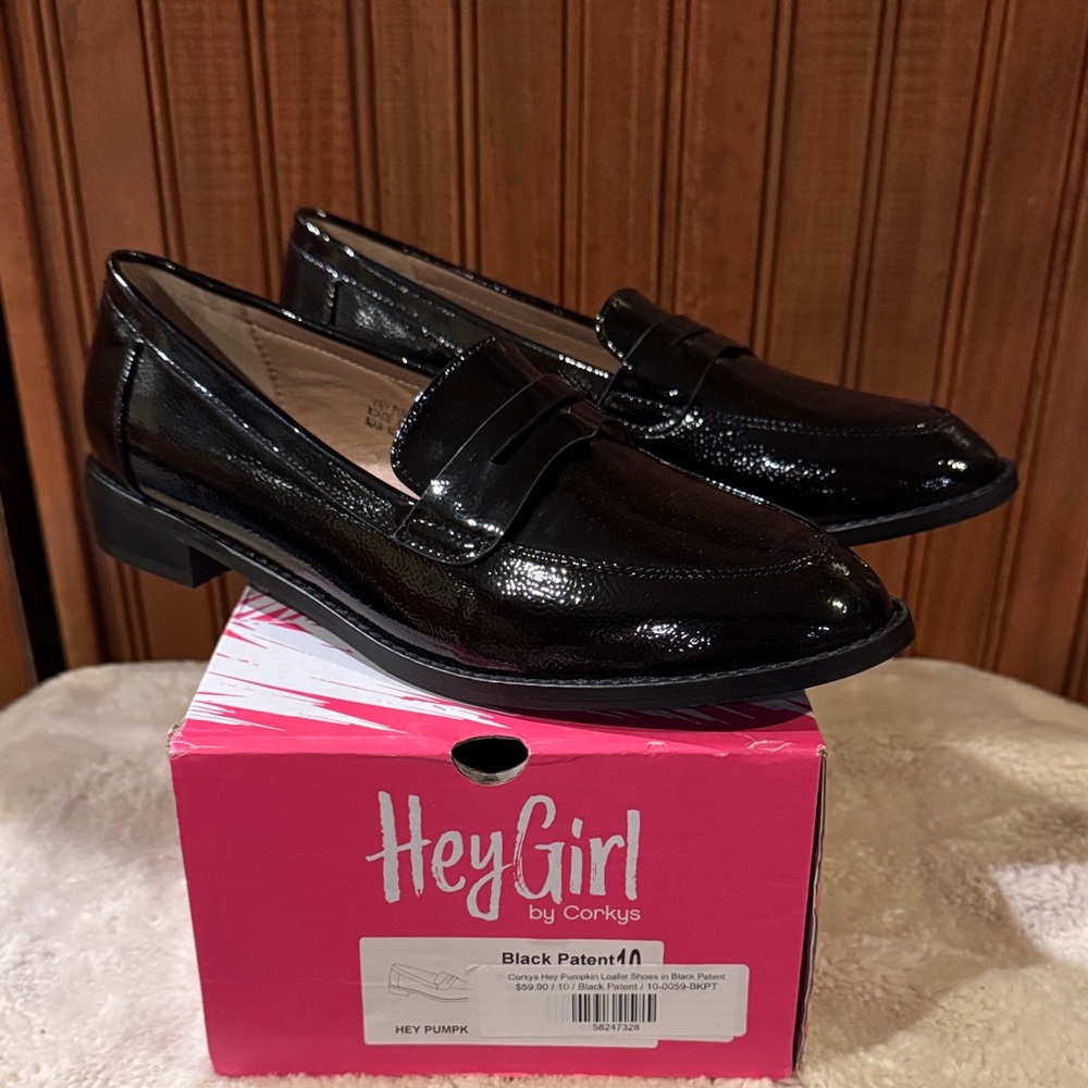 Corkys Black Patent Loafers